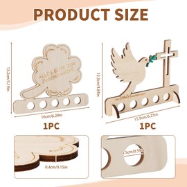 Wooden Money Gift Confirmation Pack of 2 Money Holders with Saying for Communion Confirmation Birthday Boy Girl Wooden Gift for DIY Decoration Memory Creative Meaningful