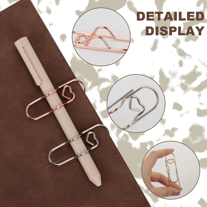 Colorful Metal Pen Holder Clips for Notebook - 24 Pcs