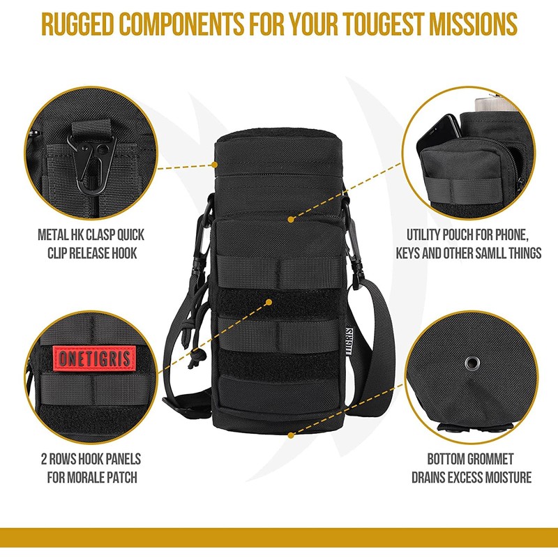 OneTigris Sniper Bottle Pouch 1000D Nylon Tactical EDC Water Bottle