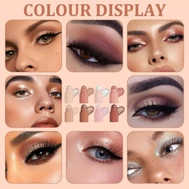 Eyeshadow Stick,Multi-functional Eyeshadow Pencil with Four Colour,Cream Eye Shadow for Older Women Long-Lasting,Waterproof&Sweat-Resistant,Eyeshadow Crayon Perfect for Eyeliner&Eye Makeup