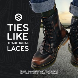 The Original Stretchlace | Elastic Shoe Laces | Round Stretch Shoelaces (45" Inches (114 cm), Black)