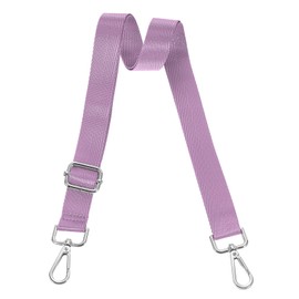 uxcell Wide Shoulder Strap, 2.5cm Adjustable Purse Strap Replacement Crossbody Strap for Shoulder Bag Handbag, Light Purple, Silver Pull Core Buckle