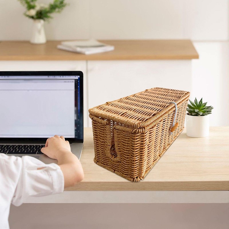 Dickly Cable Management Box Cable Organization with Lid for Home