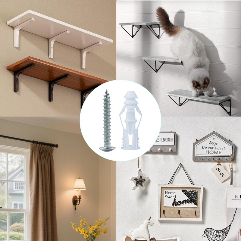 ZUYUEE 100-Piece Dowels and Rustproof Screws Set, (8 x 32