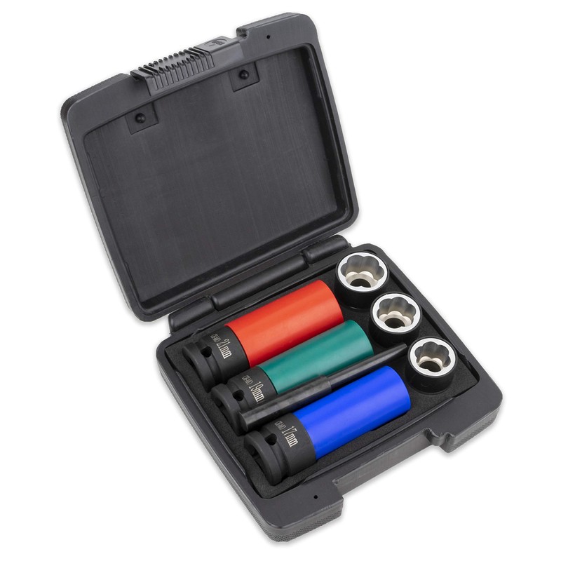 7pc 1/2-Inch Drive Non-marring Impact Deep Lug Nut Socket Set