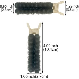 Volume Hair Clip Roller, 8Pcs Root Curler for Fluffy Hair, Black - Women and Girls