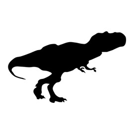 Pack of 3 T-Rex Dinosaur Fun Waterproof Sticker Decal - Use on Car Bumpers, Laptops, Mirrors, Water Bottles, Scrapbooking, Party Bag Fillers, Animal Gifts, Peel & Stick (3, 5cm x 3cm (2" x 1.2"))