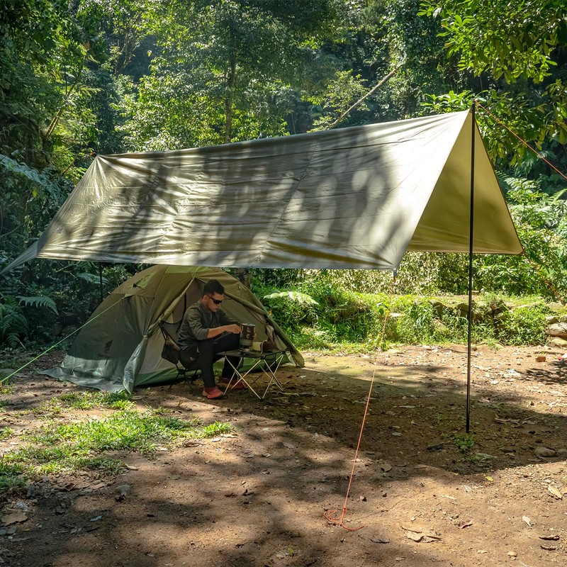 GEERTOP Large Camping Tent Tarp 17 x 10ft Portable Hammock