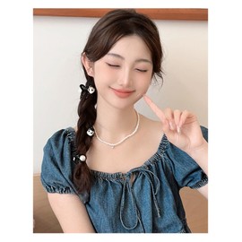 Metmejiao Cute Panda Hair Clip Princess Hair Clip Back Half Hair Shark Clip Cartoon Clip Hair Accessories Black Plush Panda Double-Sided Hair Claw Clip 1-Pack Small