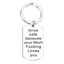 Nfyxcaz Drive Safe Keychain New Driver Keyring Gifts for Daughter Son New Driver Gift to Daughter Son from Mum