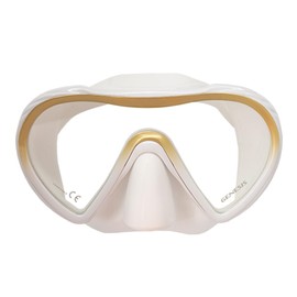 Genesis Scuba Realm Dive Mask - Gold/White Silicone