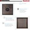Neodrain 6 in Square Shower Drain, Oil Rubbed Bronze, Removable