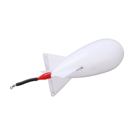 Les-Theresa Fishing Spod Bomb Environmental Carp Fishing Bait Rocket, Carp Bait Launcher Portable Bait Bomb Fishing, Bait Launcher Carp Feeder Large Bomb Float Bait Holder Fishing (White)