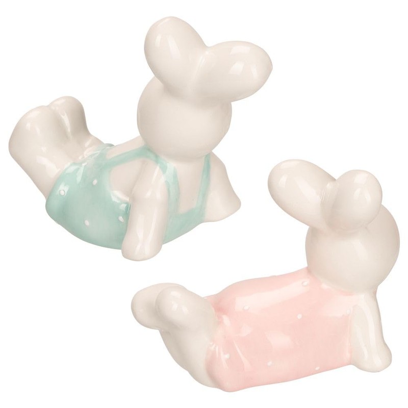 Ideen mit Herz Decorative Figures | Rabbits Lying Down |