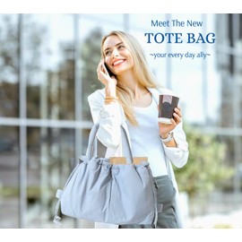 LESCATO New Puffy Tote Bag for Women Soft & Lightweight Puffer Women Handbag Large Puffy Lady's Bag Backpack Shoulder Bag (Sky Blue)