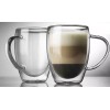 Set 2 Tazas Termicas Doble Pared Borosilicato 350ml Color Cristalino