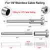 BLIKA 60 Pack Invisible Cable Railing Kits, T316 Stainless Steel