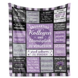 AOWINS Leaving Gift Colleague Job Change, Small Gifts for Colleagues, Colleague Farewell Gift, Best Coworker Gift, Retirement Gift, Thank You Gifts Blanket 150 x 130 cm