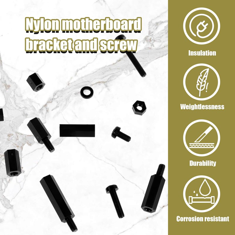 600Pcs M3 Male Female Hex Spacer Standoffs Screws Set Nylon