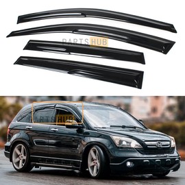 Fits for 2007-2011 Honda CR-V CRV JDM Wavy Mugen Style Window Visors Rain Guards Deflectors