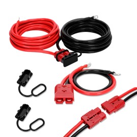 Anrain 14FT Quick Disconnect Winch Power Cable, 2 Gauge 2 AWG Copper Wiring, 175A Quick Disconnect Connector for Forklift Car Motor Tractor Wide Range of Winching Applications