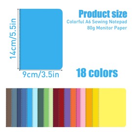 Xmart Pack of 18 Notepad A6 Lined 18 Colours Thickened Notebook Small Notebook Colourful with Kraft Paper Cover Portable School Notebooks 14 cm x 9 cm 30 Sheets for Journal Notes Sketching Painting