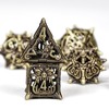 HKDZ Metal Dnd Dice Set, 7Pcs Polyhedral Rpg D&d Dice