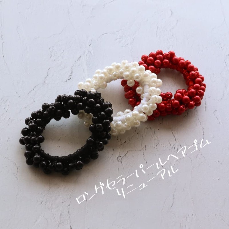 JewelVOX Hair Accessories, Shreddy, Color Pearl, Hair Rubber, Brown, Select