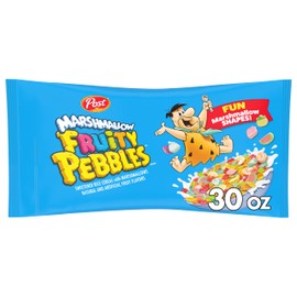 Fruity PEBBLES Marshmallow Sweetened Rice Cereal, Gluten Free, 30 oz Bag