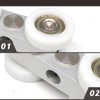 Pack of 5 sliding door castors, sliding door fittings, sliding