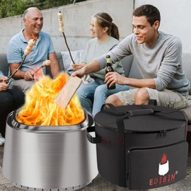 EDIBIN Smokeless Carry Bag Fit EAST OAK Fire Pit Smokeless 21" Firepits,Compatible with EAST OAK 21 inch Bonfire Fire Pit,600D Heavy Duty Fabric 21 inch Wood Burning Fireplaces Carry Bag