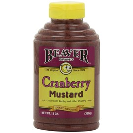 Beaver Cranberry Mustard, Squeeze Bottle (Pack of 3)