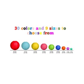 Paper Lanterns Mix Color Packs of 6 Round Paper Lanterns Lampshade Party Decorations (Gold, 6" (15 Cm))