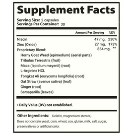 IronPump Testoprime Capsules Extra Strength Formula Supplement Testo Prime- 60 Capsules