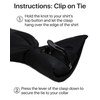 Poly Solid Clip On Tie, Black