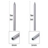 RuiLing 2-Pack Lacing Needles ID 2mm 4mm Length 3 Inch