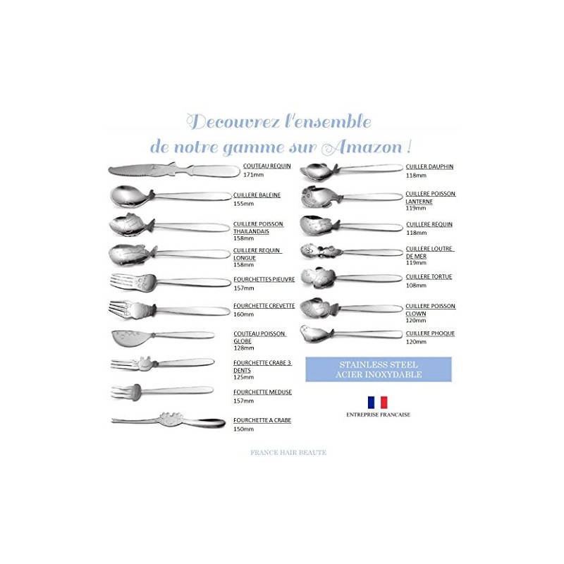 Shark spoon sea universe covered table, shark design fork, stainless