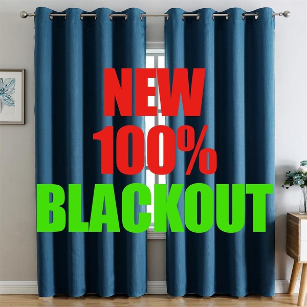 G2000 100% Blackout Curtains for Bedroom Living Room Curtains 84