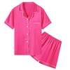 Silk Pajamas Sets for Women, 2 Pcs Sleepwear Silk Button-Down