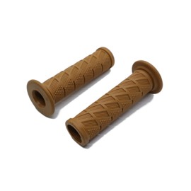 Beatus Retro Design Bike Handle Grip 0.9 inch (22.2 mm) Universal Grip Left and Right Set (Camel)
