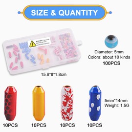 Fishing Spinner Lure Bodies DIY Fishing Sinker Weights Painted Brass Spinner Lure Body Fish Eye Beads Inline Spinnerbait Carolina Rigs Taxes Rigs Making Kit