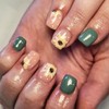Extra Short Press on Nails Square MABKJLF Green Fake Nails