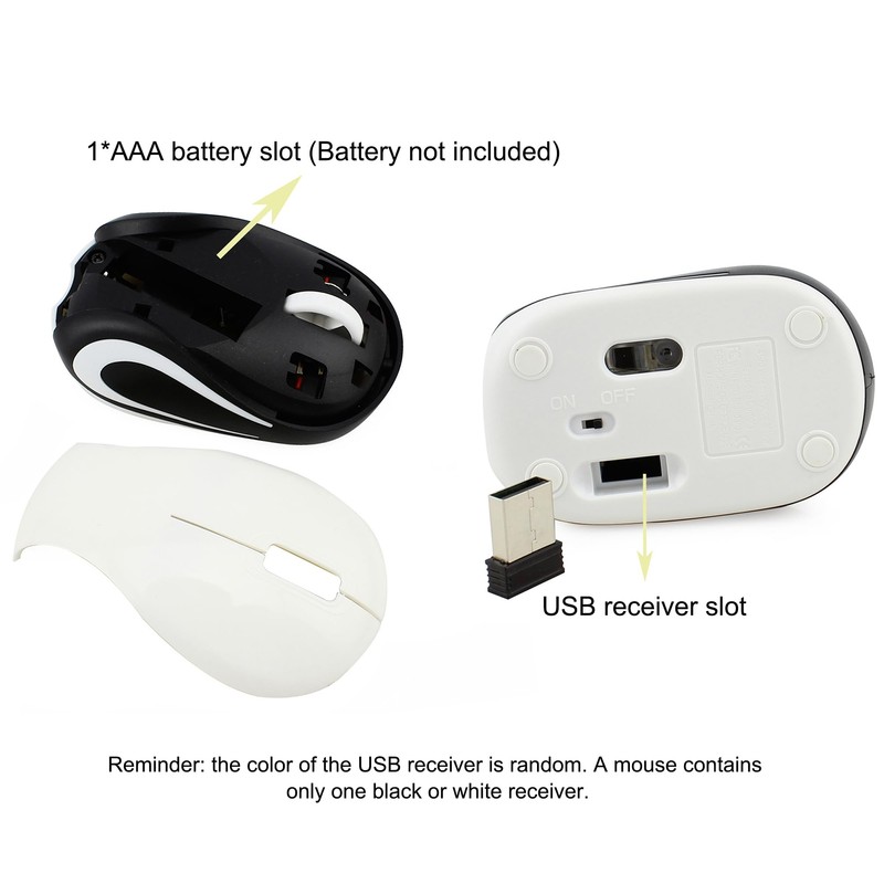 Wireless Mouse Cute Mini Computer Mouse for Laptop-Small Size Pocket