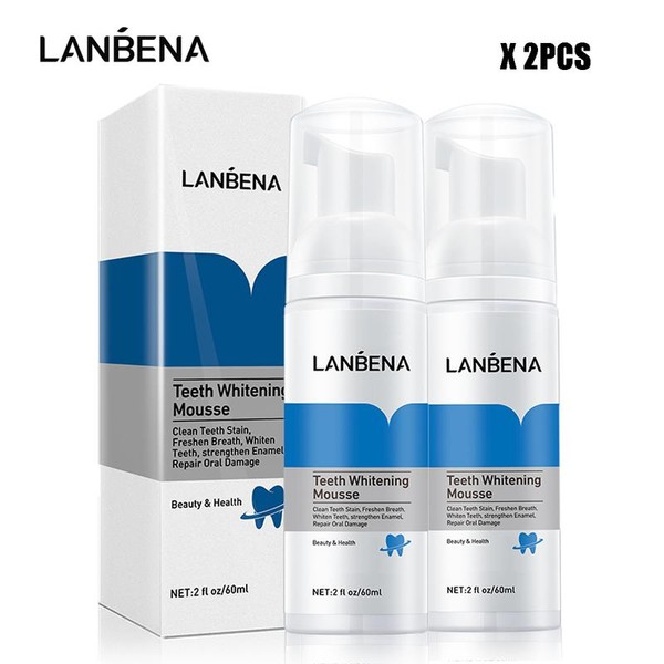 LANBENA Teeth Whitening Mousse Toothpaste Dental Oral Hygiene Remove Stains