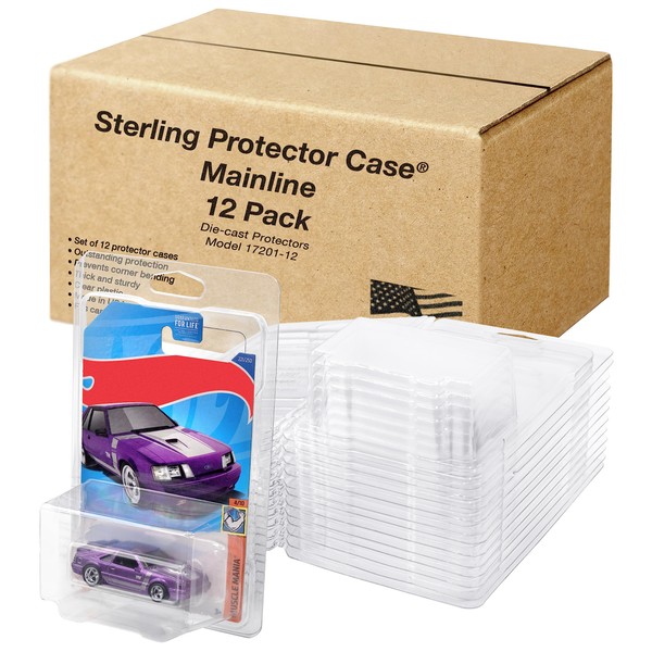 Sterling Protector Case Mainline - Paquete de 12 para Hot