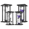 Hourglass Sand Timer,Black Wooden 30/45/60 Minute Sandglass Timer for Home,Desktop,Classroom