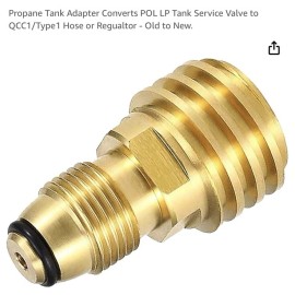 AOPPANDA Propane Tank Adapter Connector Converts POL LP Tank Valve to QCC1/Type1 (2 Pack)