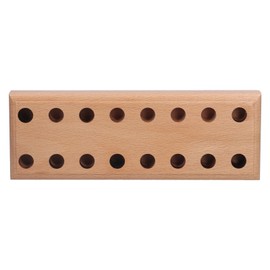 Plier Organizer Pine Wood Display Stand Base Wooden Cutter Holder Rack 16 Holes for Storage