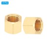 PATIKIL 1/4" NPT Female Brass Pipe Fitting Cap, 5Pcs Outer