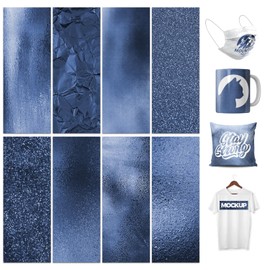 LUCKIGUCK Infusible Transfer Ink Sheets, 8 Pieces/Set, Glitter Pre-Printed Dyed Sublimation Paper, 30.5 x 30.5 cm, Iron on T-Shirt and Cup